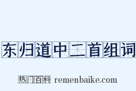 东归道中二首组词是什么意思的图片